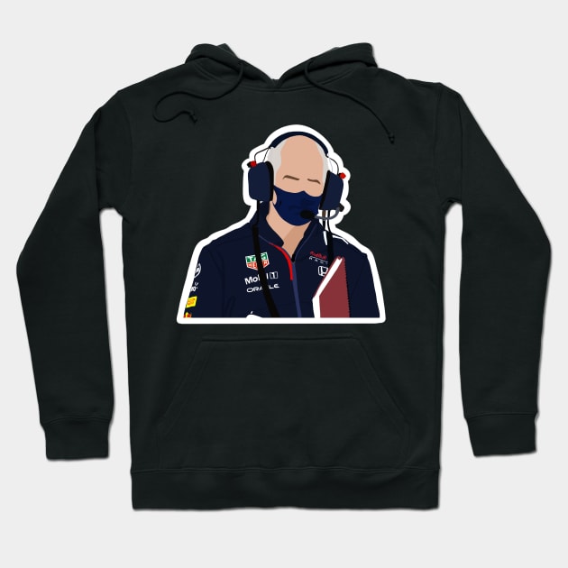 Adrian Newey at the 2021 Bahrain Grand Prix Hoodie by royaldutchness